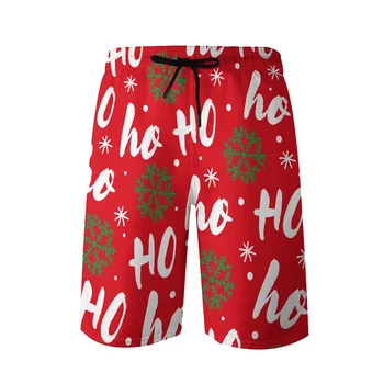 Noel Baba Noel Grafik plaj şortu 3D Merry Christmas Baskı Kurulu Şort Moda Erkek Yüzmek Mayo Pantolon Hombre Y2k Pantolon