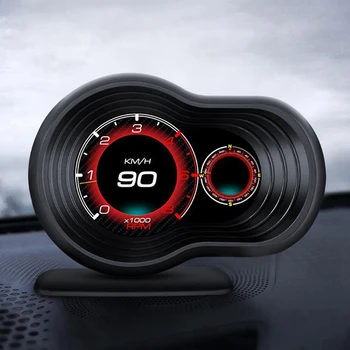 OBD2 Araba HUD HEAD Up Ekran Hız Göstergesi Aşırı Hız Uyarı F9 OBD II Motor RPM Alarmı Otomatik Hızlanma