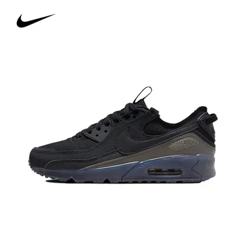 Orijinal Nike Hava Max 90 Terrascape erkek koşu ayakkabıları Aşınmaya Dayanıklı Şok Emme Nefes Siyah Sneakers DQ3987-002