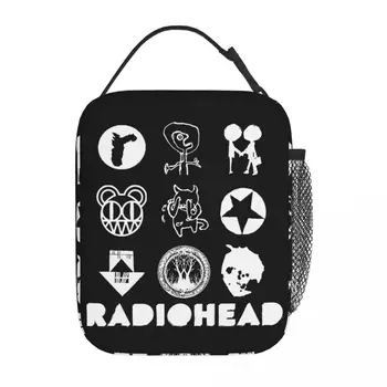 Radiohead Yalıtımlı Öğle yemeği soğutucu çanta Çanta Kullanımlık Büyük Tote yemek kabı Gıda Çanta Plaj Piknik