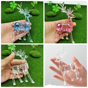 Sevimli Akrilik Geyik Yaratıcı Geyik Akrilik Kristal Geyik Elk Simülasyon Doğum günü hediyesi
