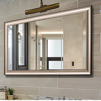 Sissiz Modern Ayna Banyo Büyük Duvara Monte Saç Kapalı Ayna Dikdörtgen Ekran Tasarım Espelho De Banheiro Aksesuarları