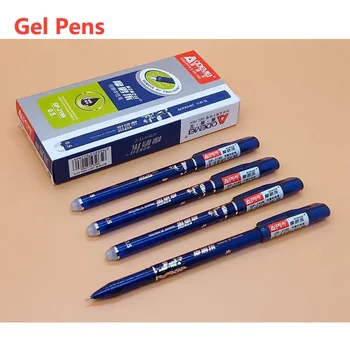 Siyah Mavi Kırmızı Jel okul için kalem İş Malzemeleri Ofis Silinebilir Jel Kalem Seti 0.5 mm İğne Ucu jel mürekkep Kalemler Yedekler Çubuklar Yazma