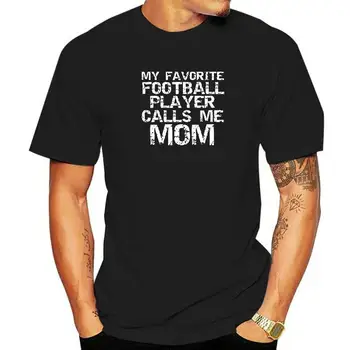 Spor Anne Benim Favori Futbol Oyuncu Aramalar Bana Anne Estetik Baskılı T Shirt Yüksek Kaliteli Pamuk Erkek T Shirt Normal