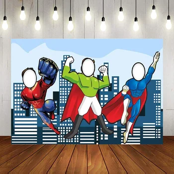 Superman Parti Dekorasyon Karnaval Afiş Zemin Sahne Afiş Karnaval Sirk Parti Oyunu Fotoğraf Arka Plan