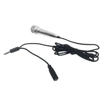 Taşınabilir Alüminyum Alaşım Mini 3.5 mm Kablolu Mikrofon Cep tablet telefon PC Laptop için Konuşma Şarkı Karaoke iPhone