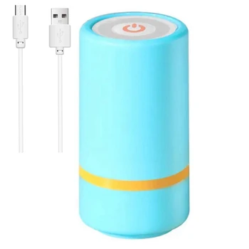 Taşınabilir USB Şarj Edilebilir El Mini Çanta Mühürleyen Gıda vakumlama makinesi Makinesi İle Kolay Taşıma 10 Torba Mavi