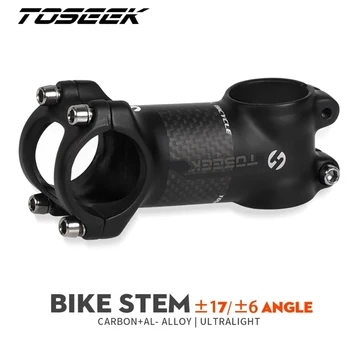 TOSEEK Bisiklet Gidon Kök 28.6-31.8 mm Alüminyum + Karbon Angle6 17 Mtb MTB İçin Yedek parça