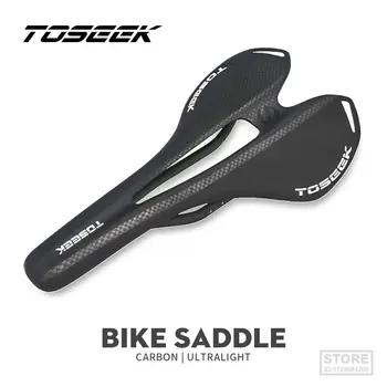 TOSEEK Tam Karbon Fiber Bisiklet Eyer Yol MTB Saddle105G 7*9 Ray 8 Renk