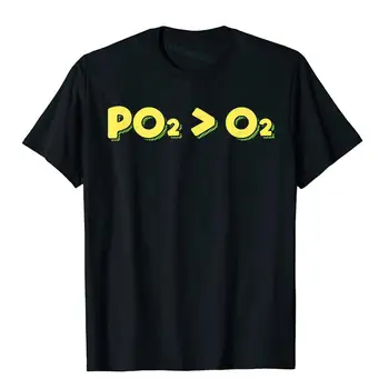 Tüplü Dalış Nitrox PO2 Zenginleştirilmiş Hava Dalgıç Tüplü Dalış T-Shirt Sevimli Genç T Shirt Basit Stil Tops & Tees Pamuk Aile