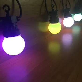 VNL IP65 RGB küre G50 sütlü ampul dize bağlanabilir açık dize ışıkları düğün noel partisi için renkli Garland ışıkları