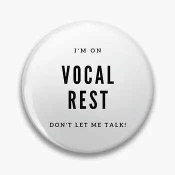 Vokal Dinlenme Şarkıcı Ses Sağlık Voc Yumuşak Düğme Pin Şapka Komik Metal Takı Hediye Rozeti Broş Kadınlar Dekor Yaka Pin Moda