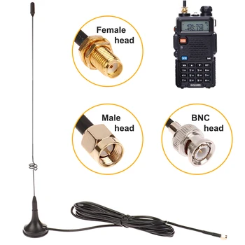 Walkie Anten UV5R Kazanç Anten Walkie Talkie Anten Taşınabilir Radyo Mini Vantuz Araba Anten Kazancı UT108 Anten
