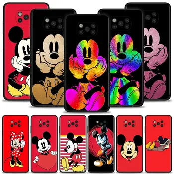 Xiaomi için telefon kılıfı Poco X3 X4 NFC M3 M4 Pro 5G mi 12 Pro 11 10T Not 10 5G 9 Etui Kapak Renk Tarzı Aşk Mickey Mouse