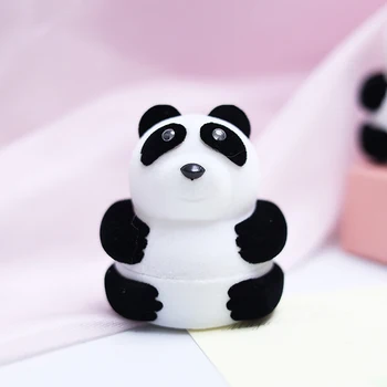 Yaratıcı Mücevher Kutusu Panda Teklif Yüzük Kutusu doğum günü hediyesi Kutusu Küpe Ekran ambalaj kutusu Yeni