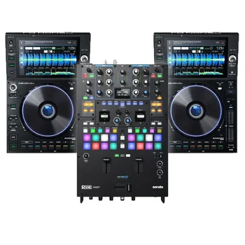 YAZ satış indirimlerinde indirim İNDİRİMLİ satış Denon DJ SC6000 Oyuncular + Denon DJ X1850 Mikser ve Kapak Paketi