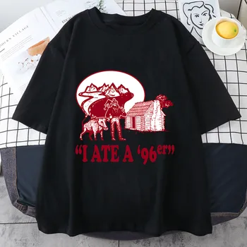Yedim Bir 96er Sığır Kadın Giyim Grafik Desen T Shirt Unisex Açık Hip Hop Vintage Üstleri Rahat O-Boyun Gevşek Kısa Kollu