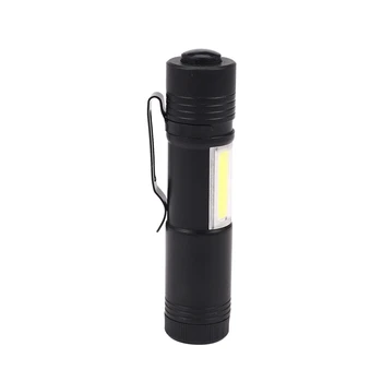 Yeni Mini Taşınabilir Alüminyum Q5 LED el feneri XPE ve COB çalışma lambası Lanterna Güçlü Kalem Torch Lambası 4 Modları Kullanımı 14500 Veya AA