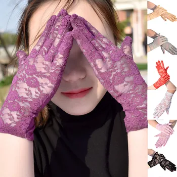 Yeni Moda Eldiven Açık geçirmez sürme ekran parti ev dantel nefes eldiven Seksi Kostümleri