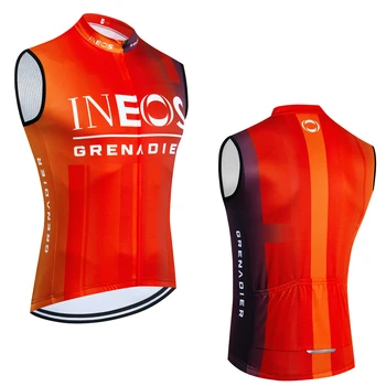 Yeni R 2024 INEOS Bisiklet Jersey Erkekler Yol Bisikleti Yelek Ropa Ciclismo Takımı Pro Sürme Kolsuz Bisiklet Maillot T-shirt