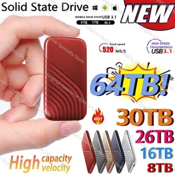 Yeni SSD 1TB 2TB 4TB Orijinal 16TB Taşınabilir SSD sabit disk 64TB SSD sabit disk Sürücü 500GB hdd Electronics Electronics Elektronik USB3. 1 disko duro