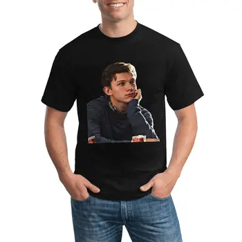 Yenilik T Shirt Tom Hollanda Hip Hop T Shirt Aktör Premium %100 Pamuk Grafik Tshirt Kısa Kollu Hediye Artı Boyutu 5XL
