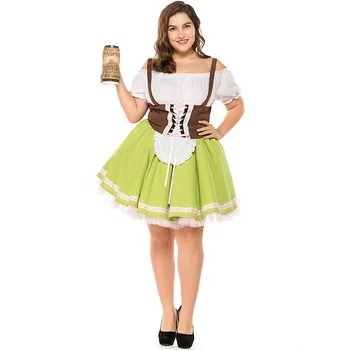 Yetişkin Kadın Alman Geleneksel Bira Festivali Oktoberfest Elbise Cadılar Bayramı Cosplay Kostümleri Rol Oynamak Kıyafet