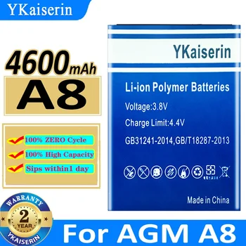 YKaiserin Yedek Pil A 8 4600mAh AGM A8 Cep Telefonu Bateria + Parça NO