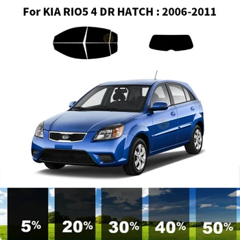 Önceden kesilmiş nanoceramics araba UV Pencere Tonu Kiti Otomotiv Cam Filmi KİA RİO5 4 DR KAPAK 2006-2011